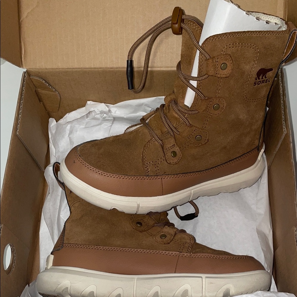 Sorel Kid’s Tan and Brown Snow Boots